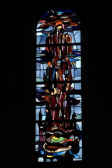 Amsterdam Boomkerk Church Stained Glass Window, Netherlands
