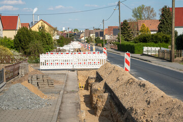 Verlegung, Baustelle,