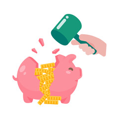 piggy bank and dollar coin Ideas for saving money for the future