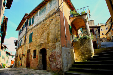 Fototapeta premium Cetona, borgo medievale, Toscana. Italia