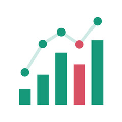 Stock chart. Digital asset investment idea.