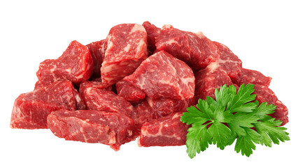 meat, beef, isolated on white background, clipping path, full depth of field