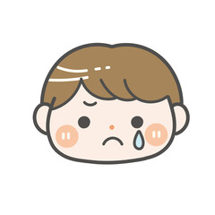 保育園児（男の子）の少し泣いている顔