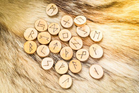 Handmade runes for fortunetelling