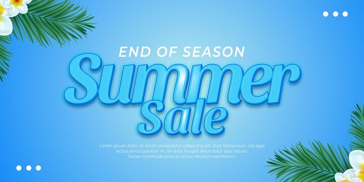 End of season summer sale banner