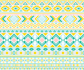 Tribal ethnic motifs geometric vector seamless background.