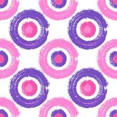 Painted round shapes seamless pattern graphic design.