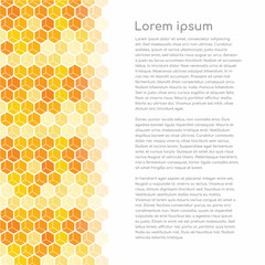 Abstract yellow, orange polygon. Vector background. 