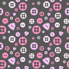 Hobbies seamless buttons pattern for fabrics and textiles and packaging and gifts and kids