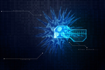 3d rendering Virus bacteria cells background

