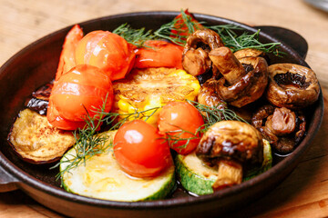 fried shrimp with vegetables