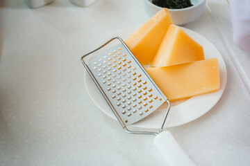 parmesan cheese and grater