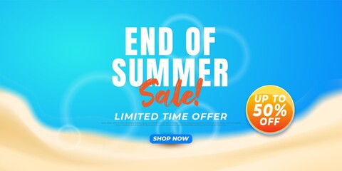 Obraz premium end of summer sale with editable text