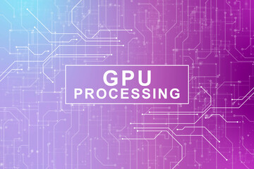 2d illustration gpu futuristic background
