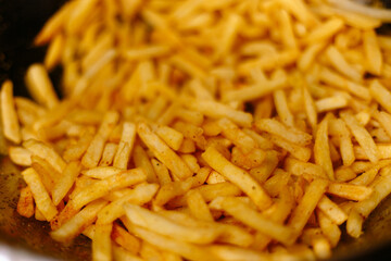 close up of fries