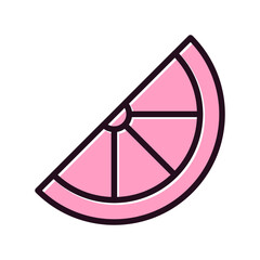 Inclined Slice Of Lemon Icon