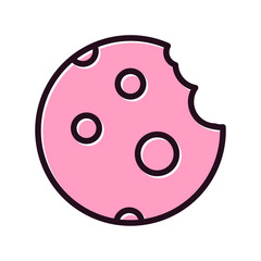 Fototapeta premium Cookie With Fine Chips Icon