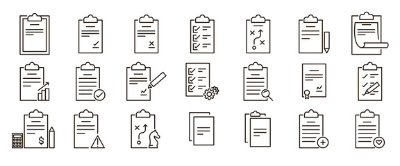 Checklist icon mega web set