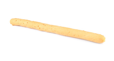 Delicious grissino isolated on white. Crusty breadstick