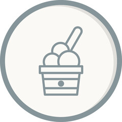 Ice Cream Balls On Cup Icon