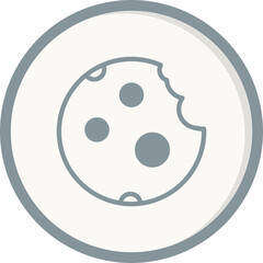 Cookie With Fine Chips Icon