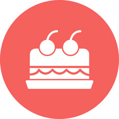 Cake With Cherry On Top Icon