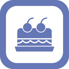 Cake With Cherry On Top Icon