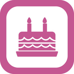 Birthday Cake With Candle Icon