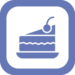 Piece Of Cake On Plate Icon