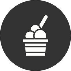 Ice Cream Balls On Cup Icon