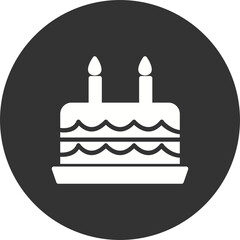 Birthday Cake With Candle Icon