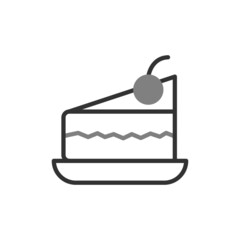 Piece Of Cake On Plate Icon