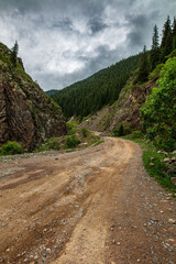 mountain road in the mountains