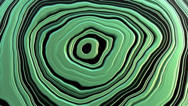 4K Wave ripple motion looping background 3d render animation. Green color abstract fluid wavy moving surface.
