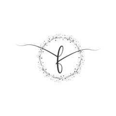 F Initial Logo Handwriting Template Vector Illustration. Abstract smile A Letter Logo Design.