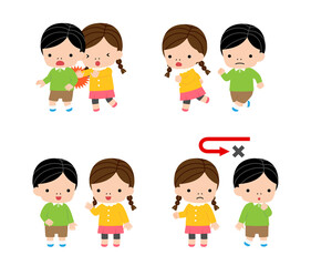 おはしも　避難のイラスト