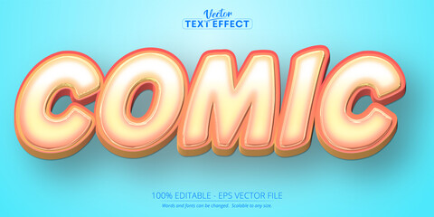 Cartoon text effect, editable comic text and toon text style