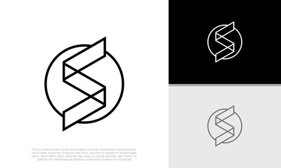 Initials S logo design. Initial Letter Logo.	
