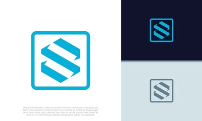 Initials S logo design. Initial Letter Logo.	
