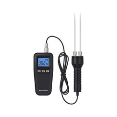 Realistic Moisture Meter with probe. Measuring device designed to determine the humidity. Vector illustration.