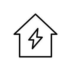 Obraz premium Flash, house simple icon vector. Flat design