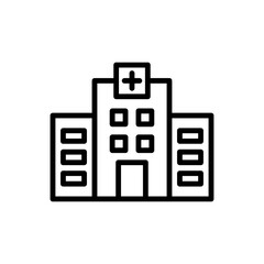 Hospital simple icon vector. Flat design