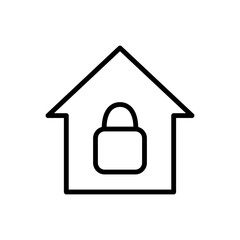 Obraz premium Lock, house simple icon. Flat design