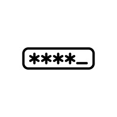 Password simple icon, vector. Flat design