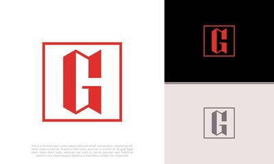 Initials G logo design. Initial Letter Logo.	