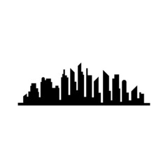 Naklejka premium city skyline silhouette design vector