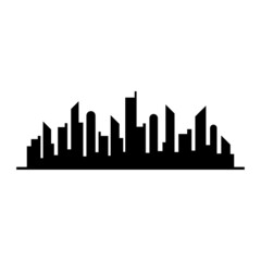 Naklejka premium city skyline silhouette design vector