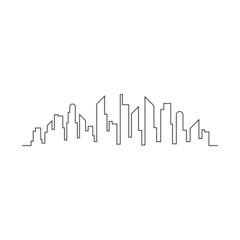 modern city skyline design vector