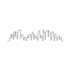 modern city skyline design vector