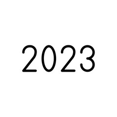 2023 simple icon vector. Flat design